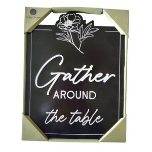 NIB Willow Springs Gather Around The Table Home Decor Sign Farmhouse 13"x10"‎